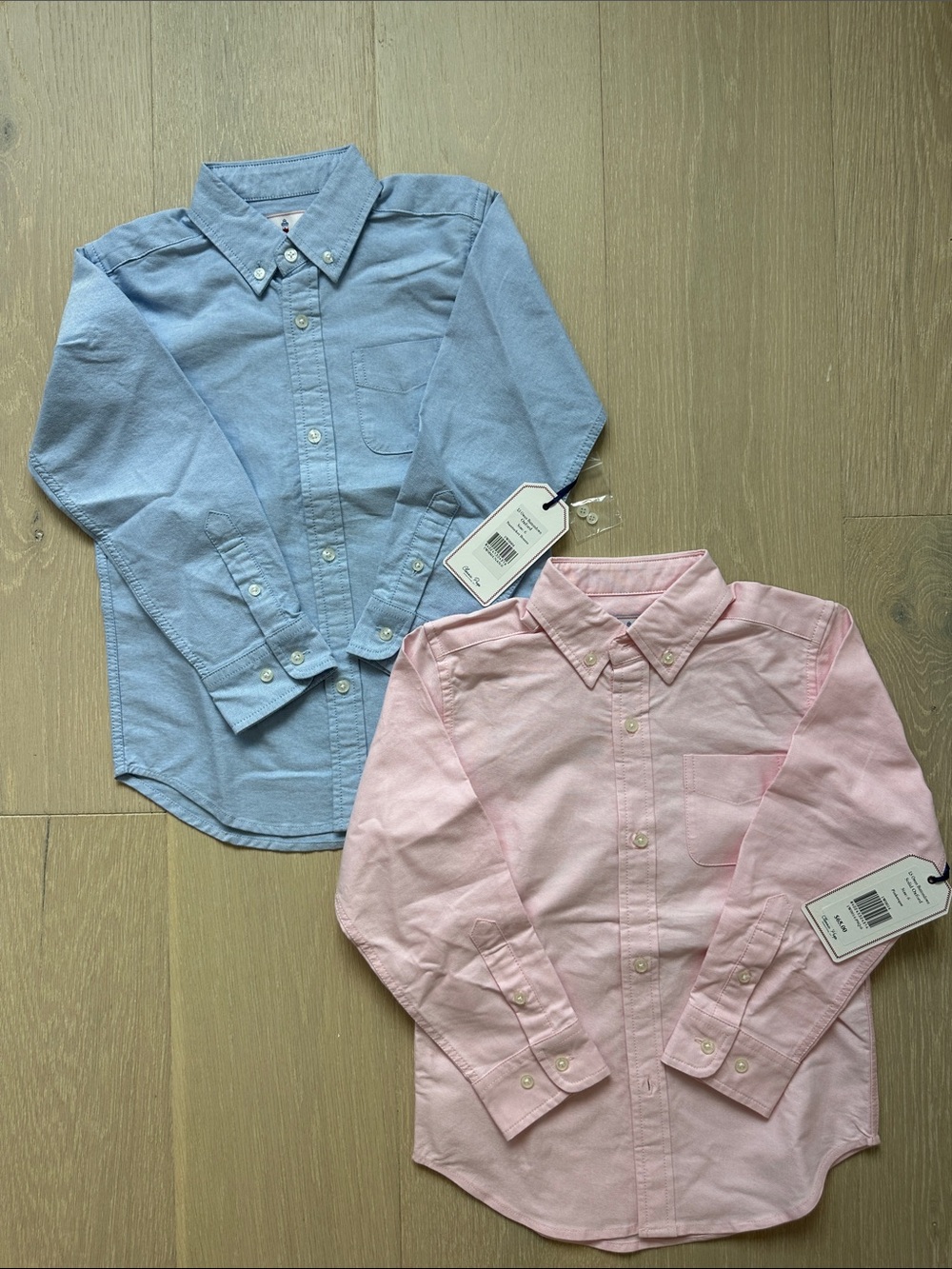 Classic Prep Kids Button-Down Shirts - Light Blue & Light Pink